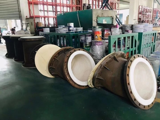 Fluorine plastic anti-corrosion pipe fittings and pipes